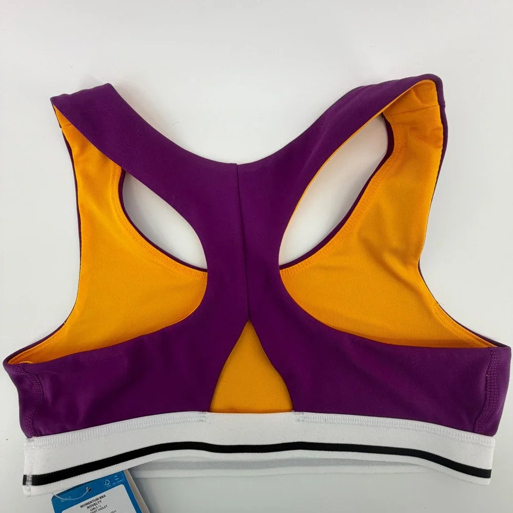 DSG girl Racer Back Momentum Bra Vibrant Violet Orange CKP9492CN Size L 14 NEW - Picture 2 of 6